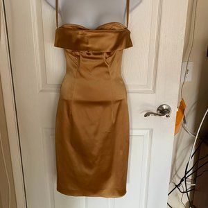 Dolce & Gabbana Gold Bustier Dress sz 38 ITALY